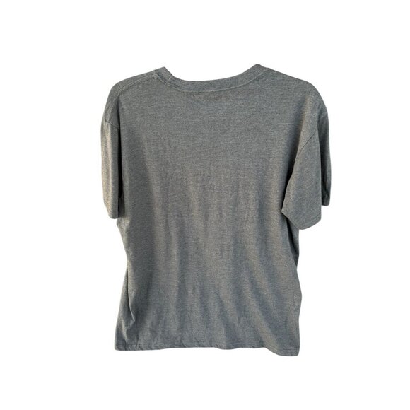 Mens America Home Of The Brave Graphic T-Shirt Size L Gray Short Sleeve Academy - Picture 2 of 5